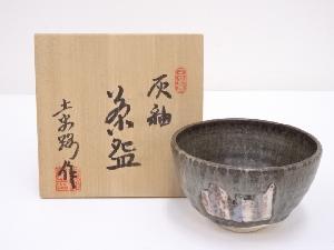 加藤土史路造　灰釉茶碗